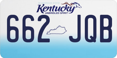 KY license plate 662JQB