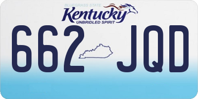 KY license plate 662JQD