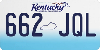 KY license plate 662JQL