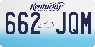 KY license plate 662JQM