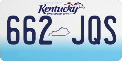 KY license plate 662JQS