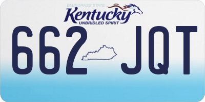 KY license plate 662JQT