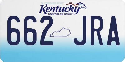 KY license plate 662JRA