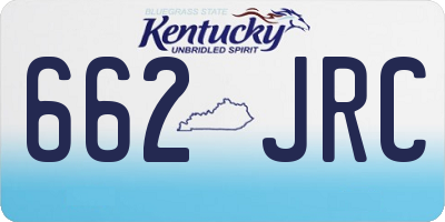 KY license plate 662JRC
