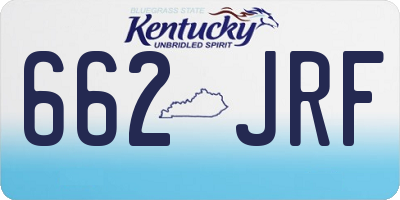 KY license plate 662JRF