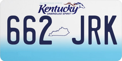 KY license plate 662JRK