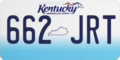 KY license plate 662JRT