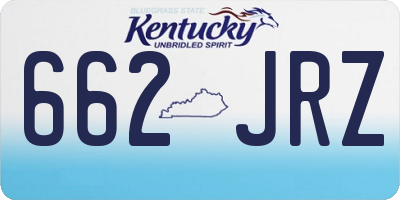 KY license plate 662JRZ