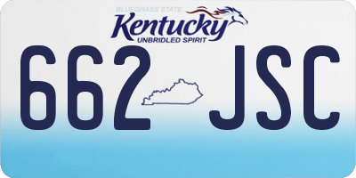 KY license plate 662JSC