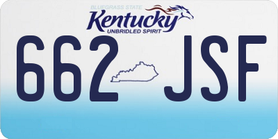 KY license plate 662JSF