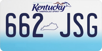KY license plate 662JSG