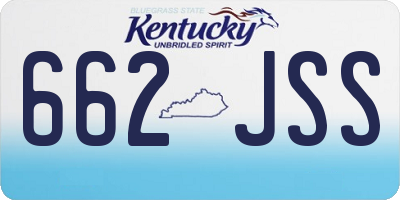 KY license plate 662JSS