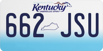 KY license plate 662JSU