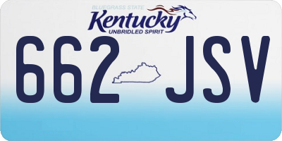 KY license plate 662JSV