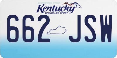 KY license plate 662JSW