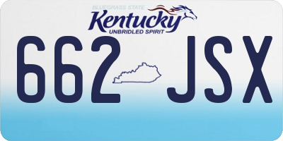 KY license plate 662JSX