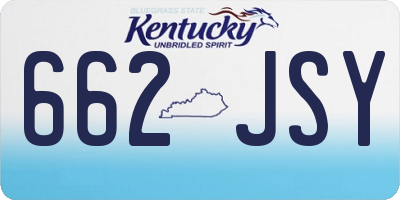 KY license plate 662JSY