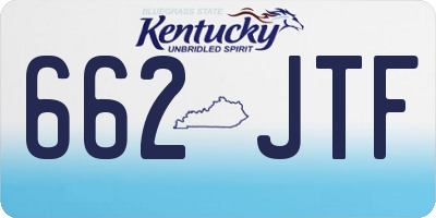 KY license plate 662JTF
