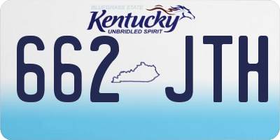 KY license plate 662JTH