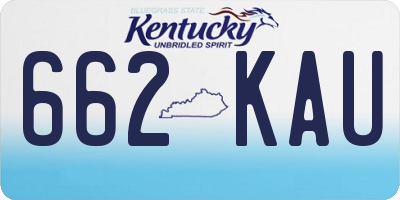KY license plate 662KAU