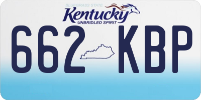 KY license plate 662KBP