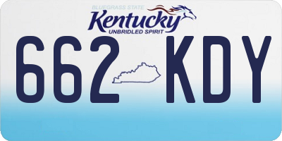 KY license plate 662KDY