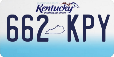 KY license plate 662KPY