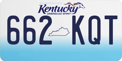 KY license plate 662KQT