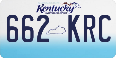 KY license plate 662KRC