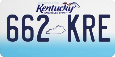 KY license plate 662KRE