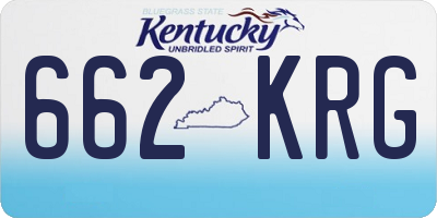 KY license plate 662KRG