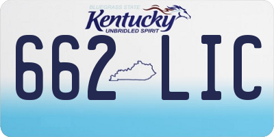 KY license plate 662LIC