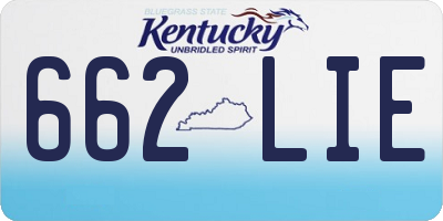 KY license plate 662LIE