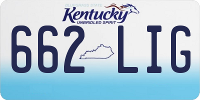 KY license plate 662LIG