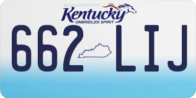 KY license plate 662LIJ