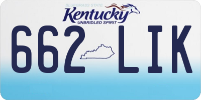KY license plate 662LIK