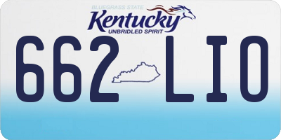 KY license plate 662LIO
