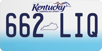 KY license plate 662LIQ
