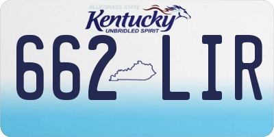 KY license plate 662LIR