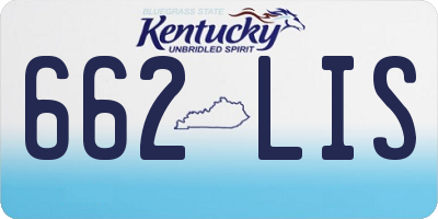 KY license plate 662LIS