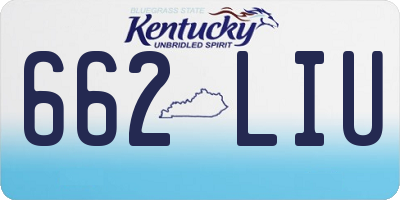KY license plate 662LIU