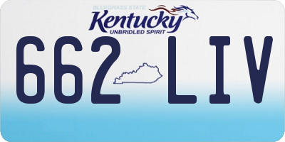 KY license plate 662LIV