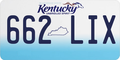 KY license plate 662LIX