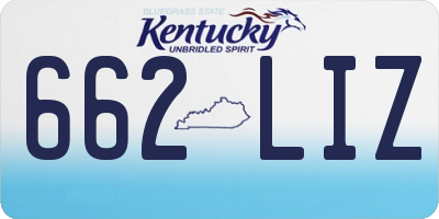 KY license plate 662LIZ