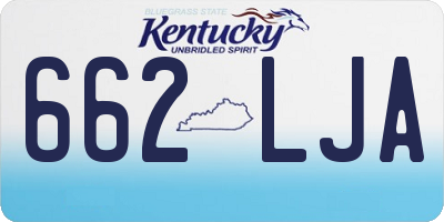KY license plate 662LJA