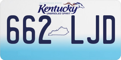 KY license plate 662LJD