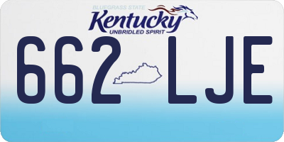 KY license plate 662LJE