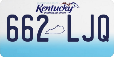 KY license plate 662LJQ
