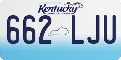 KY license plate 662LJU