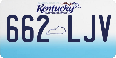 KY license plate 662LJV